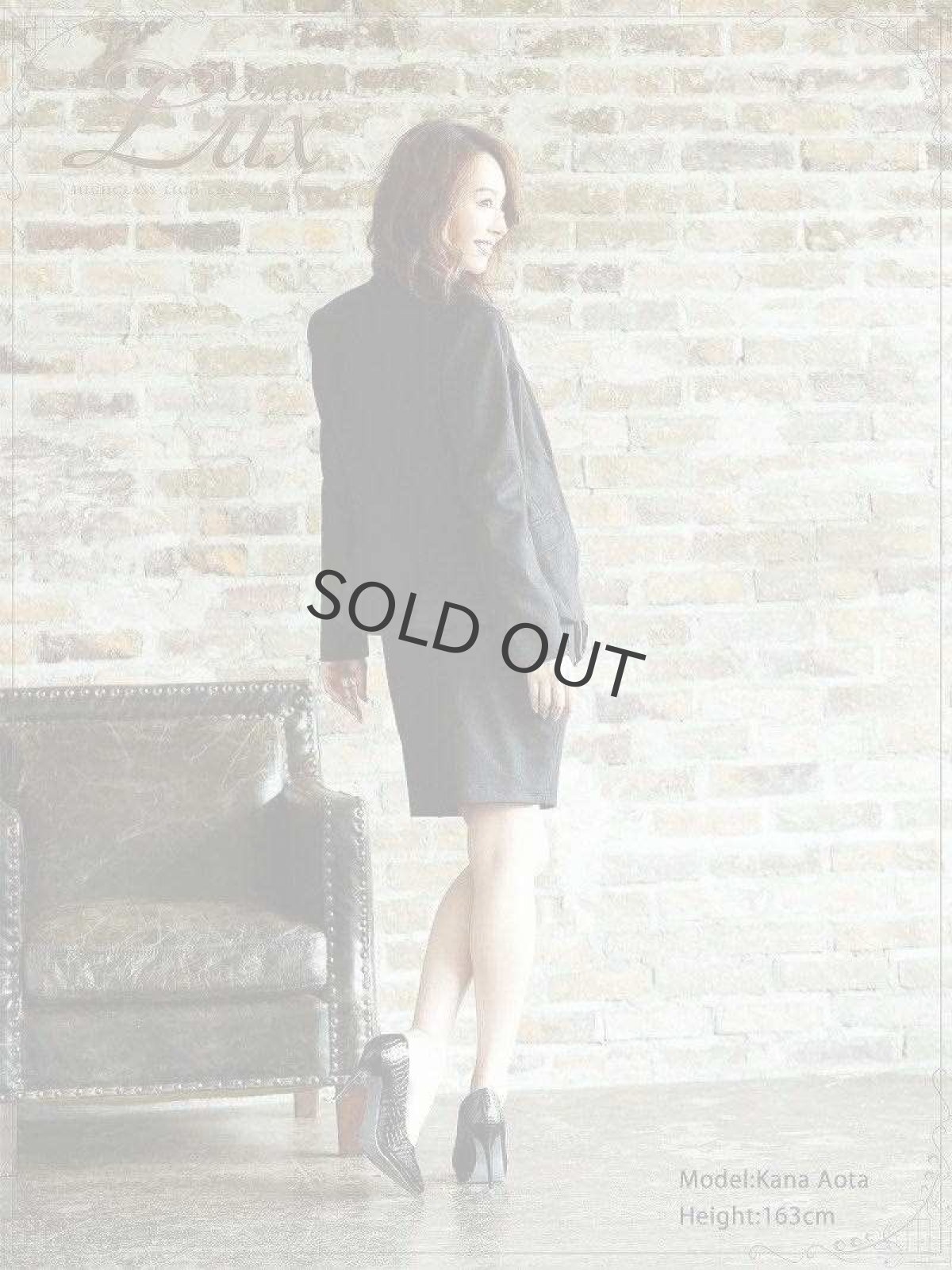 画像4: ストライプ スカーフ ウール風 大きいサイズ ジャケット Belsia.LUX(S/M/L/XL)(ブラック) (4)