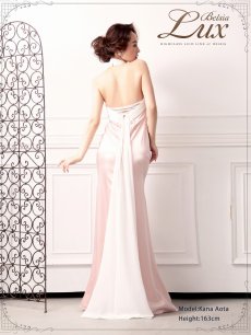 画像2: ナイトドレス ロング ピンク キャバクラ サテン Belsia.LUX(S/M/L)(ピンク) (2)