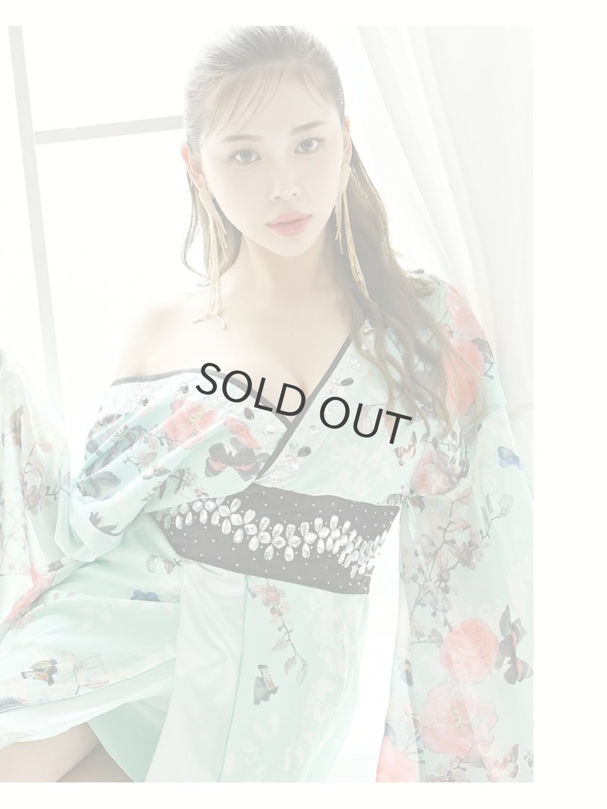 画像3: 緑 花魁 着物ドレス 花魁コスプレ XL 流遊(S/M/L/XL)(グリーンA/グリーンB) (3)