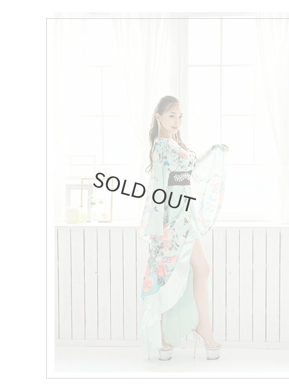 画像5: 緑 花魁 着物ドレス 花魁コスプレ XL 流遊(S/M/L/XL)(グリーンA/グリーンB) (5)