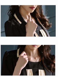 画像3: ワンピーススーツ フォーマルスーツ 大きいサイズ Lサイズ 同伴 Belsia(XS/S/M/L/XL)(ベージュ) (3)