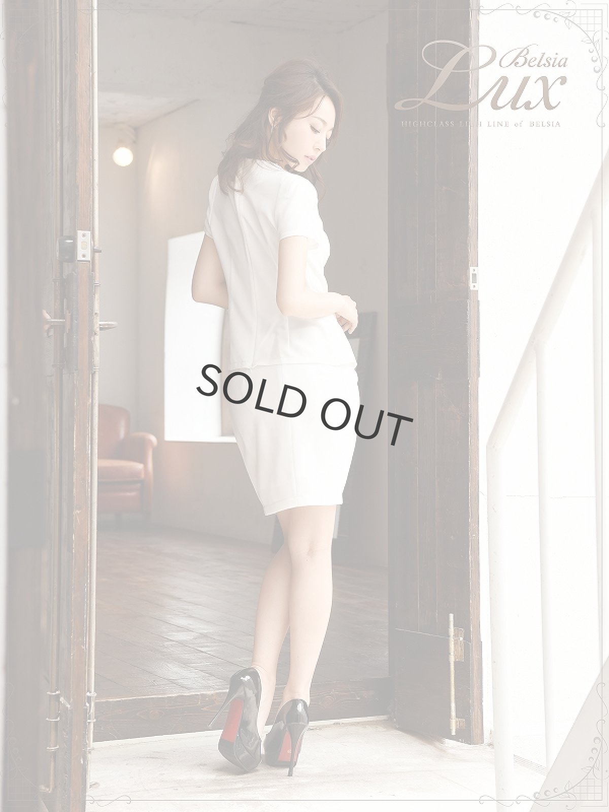 画像3: スカートスーツ 13号 コンパニオン レディース 半袖 Belsia.LUX(S/M/L/XL)(ホワイト) (3)