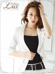 画像3: キャバスーツ スーツ 大きめスーツ レディース ママスーツ Belsia.LUX(S/M/L/XL)(ブラック/ホワイト) (3)