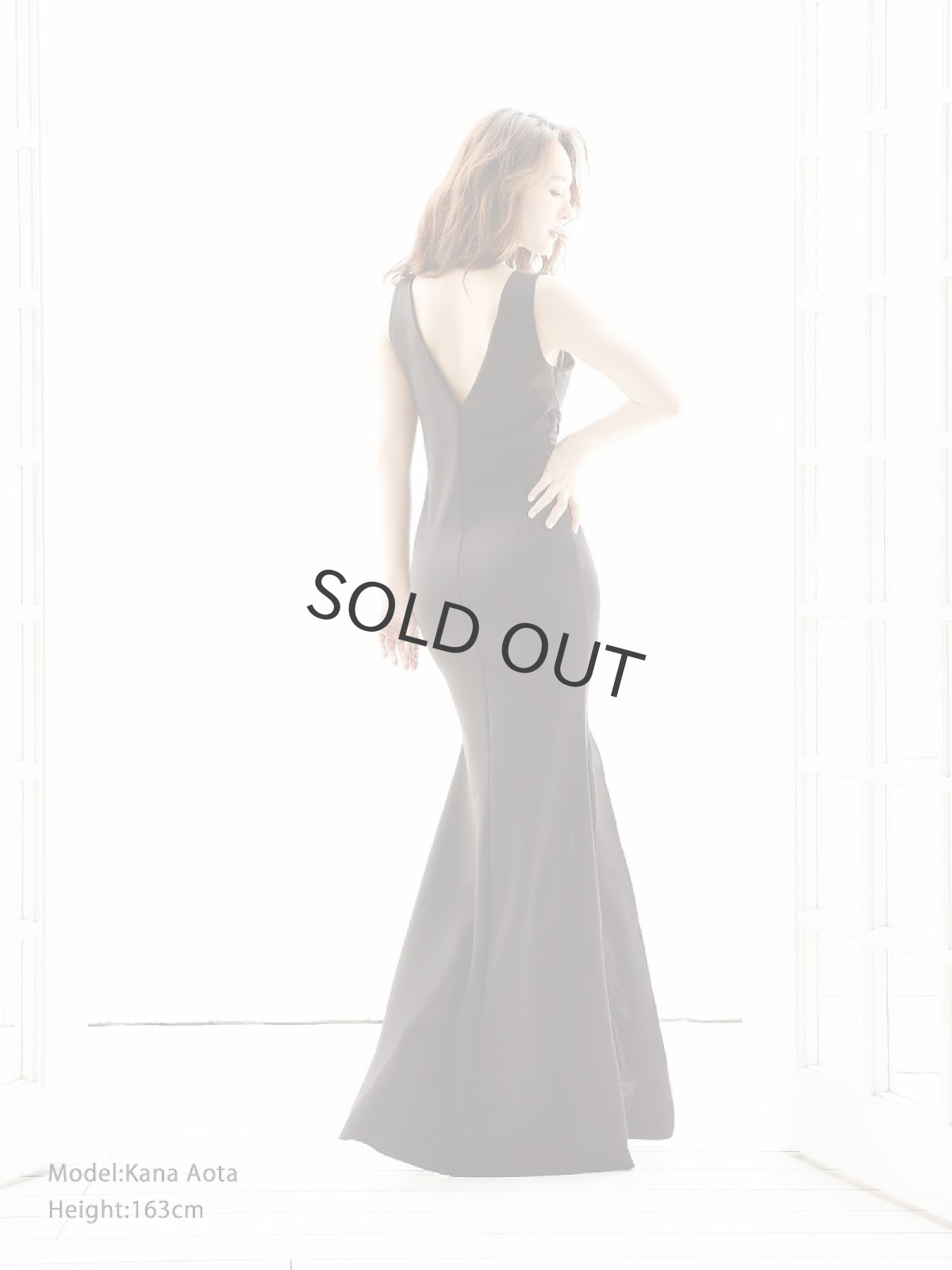 画像3: スリット キャバクラドレス ストレッチ マーメイド タイト Belsia(S/M/L/XL)(ブラック/ホワイト) (3)