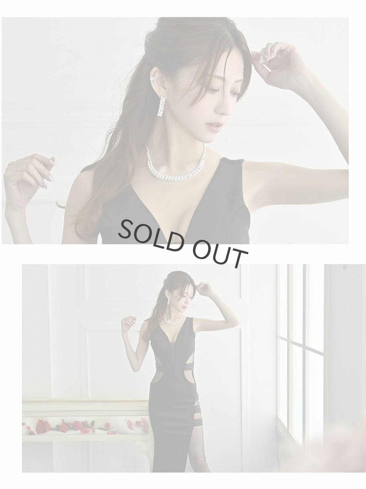 画像5: ※予約販売※キャバドレス ロング 黒 シアー セクシー XLサイズ 大きいサイズ Belsia(S/M/L/XL(2L))(ブラック(4月下旬)) (5)