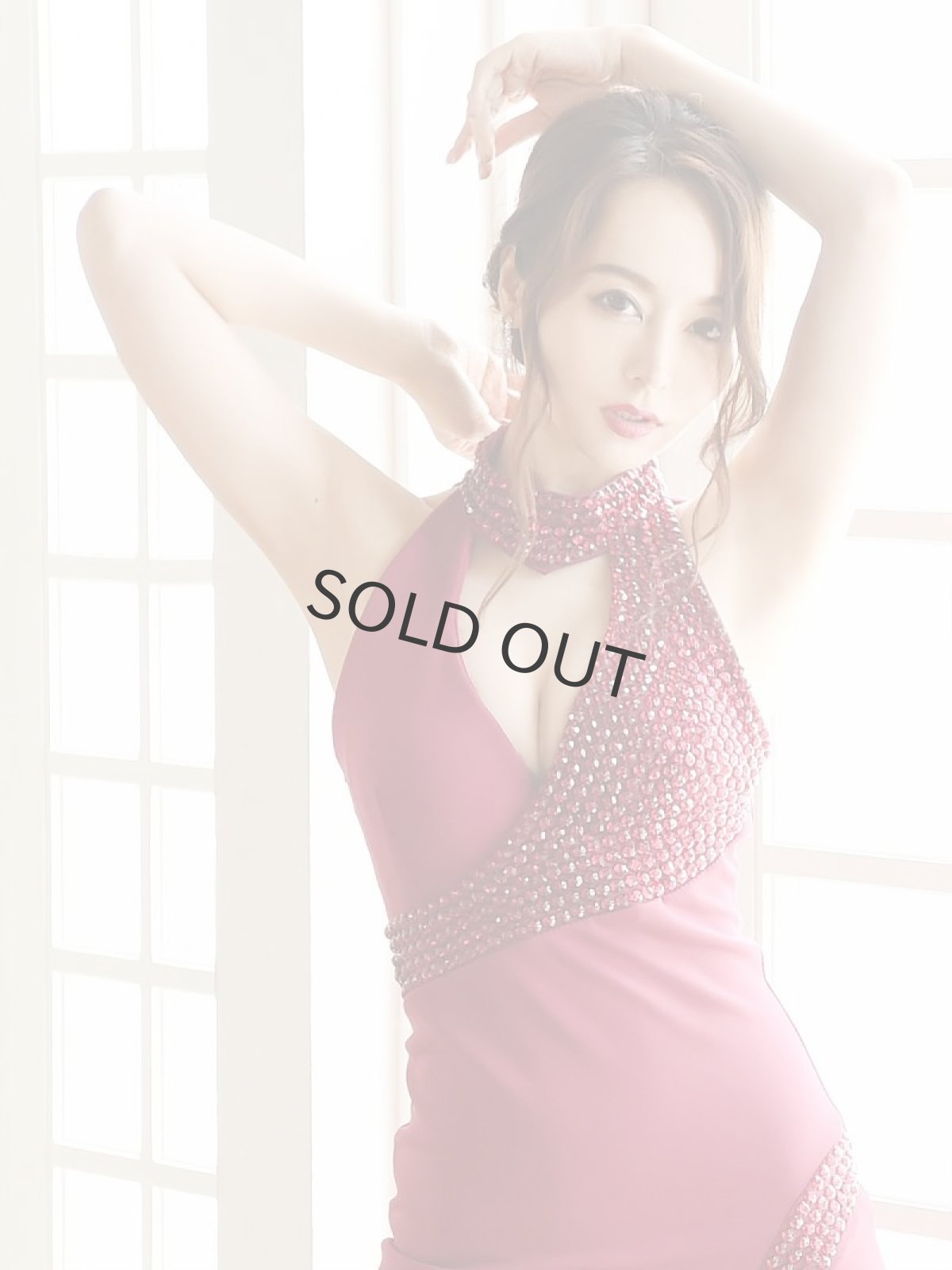 画像4: 赤 谷間 sexy バースデー 高級 Belsia(S/M/L/XL)(ワイン) (4)