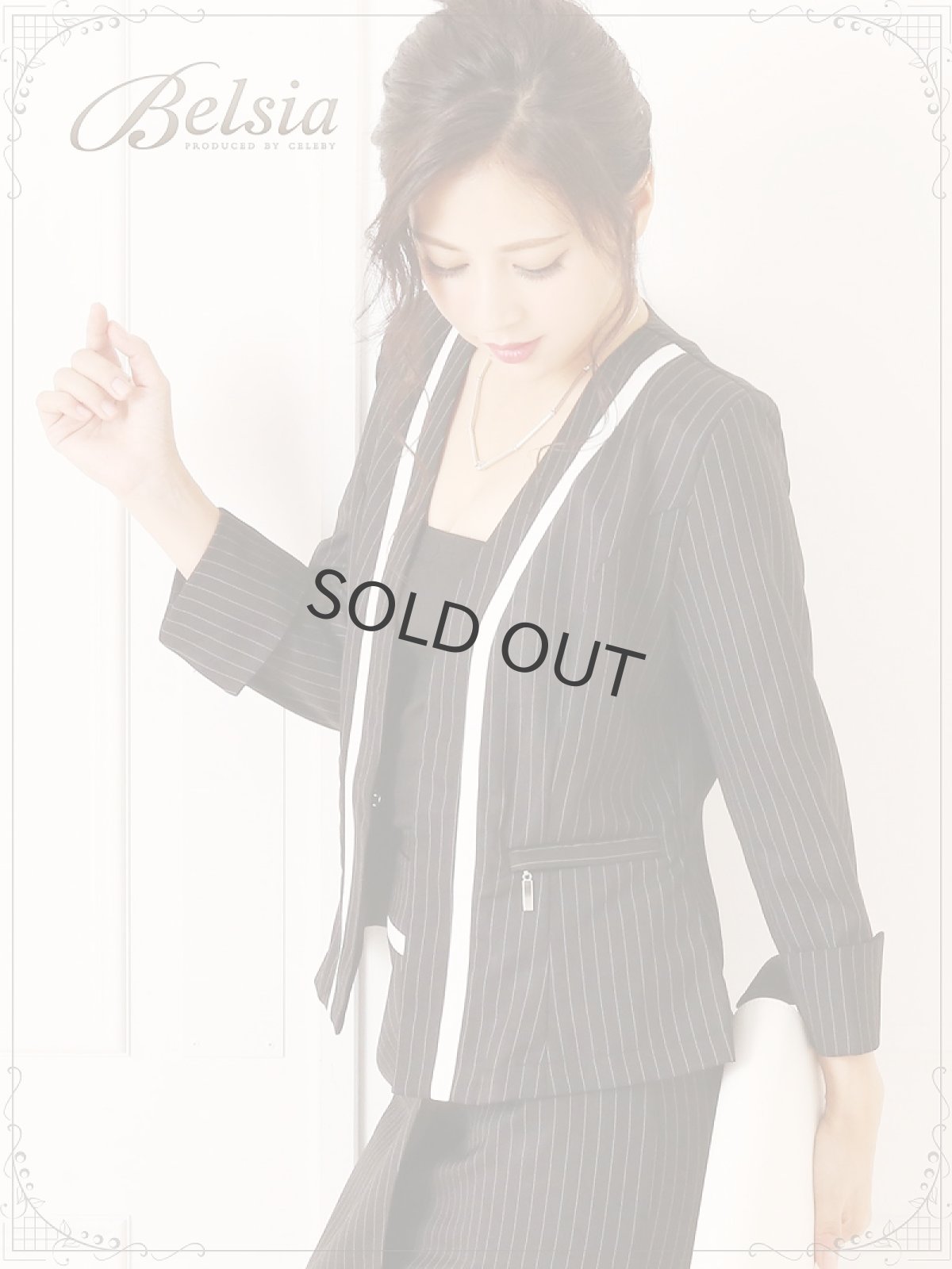 画像3: レディーススーツ キャバスーツ スーツ キャバクラスーツ 大きいサイズ Belsia(S/M/L/XL)(ブラック/ホワイト) (3)