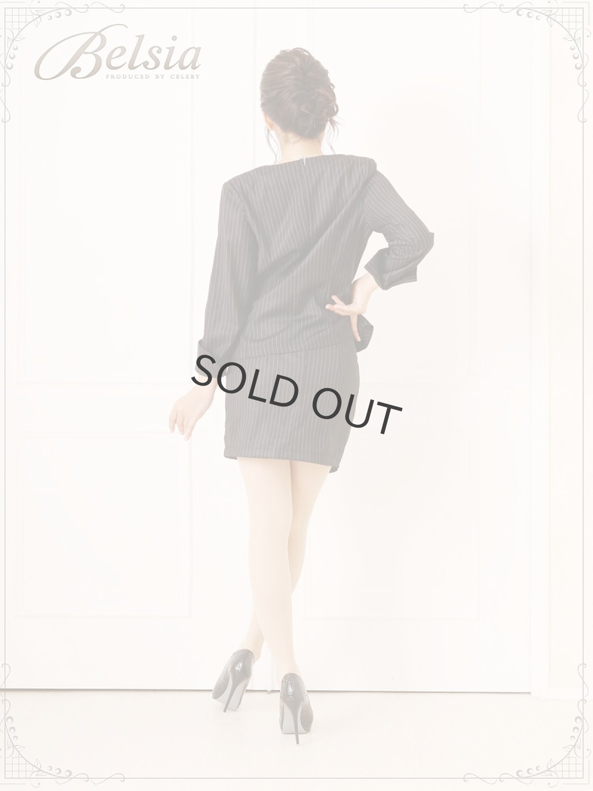 画像4: レディーススーツ キャバスーツ スーツ キャバクラスーツ 大きいサイズ Belsia(S/M/L/XL)(ブラック/ホワイト) (4)