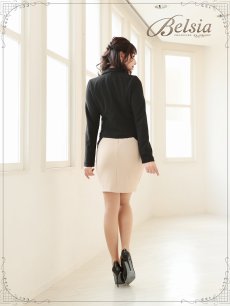 画像4: 大きいサイズ セットアップ ワンピ キャバ ワンピース Belsia(S/M/L/XL/XXL)(ブラック) (4)