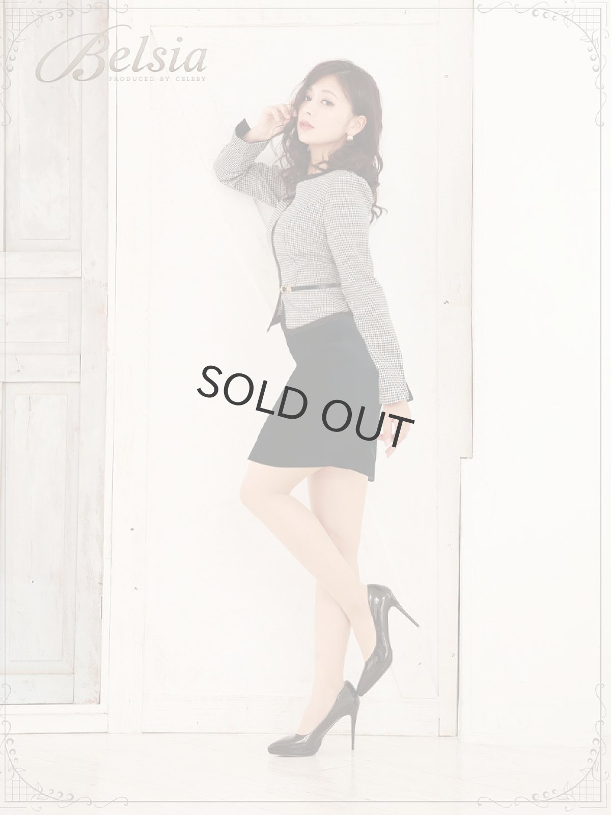 画像2: 千鳥 レディーススーツ キャバ 大きめスーツ モノトーン Belsia(S/M/L/XL/XXL)(ブラック) (2)