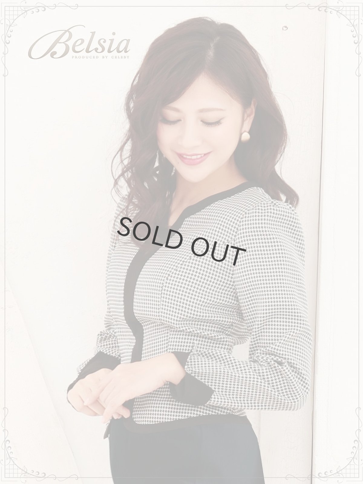 画像5: 千鳥 レディーススーツ キャバ 大きめスーツ モノトーン Belsia(S/M/L/XL/XXL)(ブラック) (5)