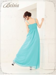 画像4: ロングドレス キャバ キャミ ロングドレス シンプル キャバドレス フレアー ロングドレス Aライン キャバドレス Belsia(M)(ホワイト/レッド/グリーン/プラム) (4)