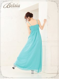 画像4: 【Belsia】simpleワンカラーキャミAラインロングドレス シフォンキャバクラロングドレス【ベルシア】(M)(ホワイト/レッド/グリーン/プラム) (4)