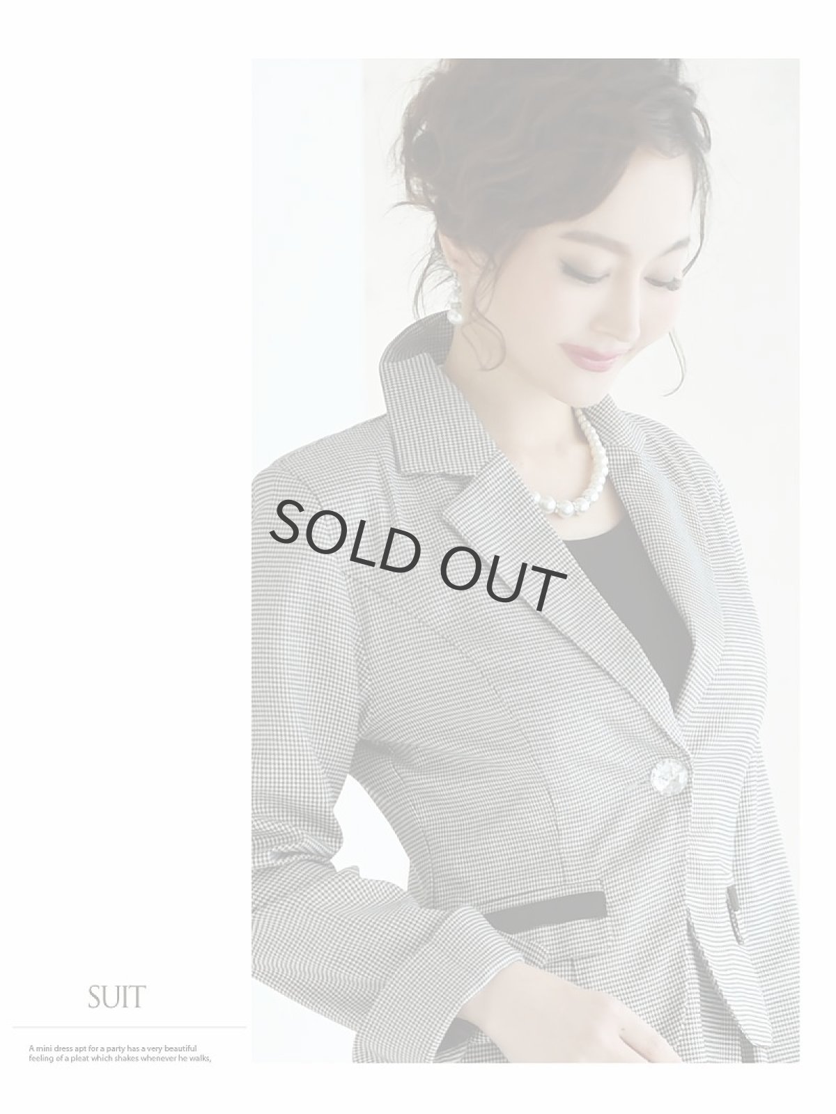 画像4: テーラードジャケット 千鳥柄スーツ ワンピーススーツ フォーマルスーツ フレア Belsia(S/M/L/XL)(ブラック) (4)