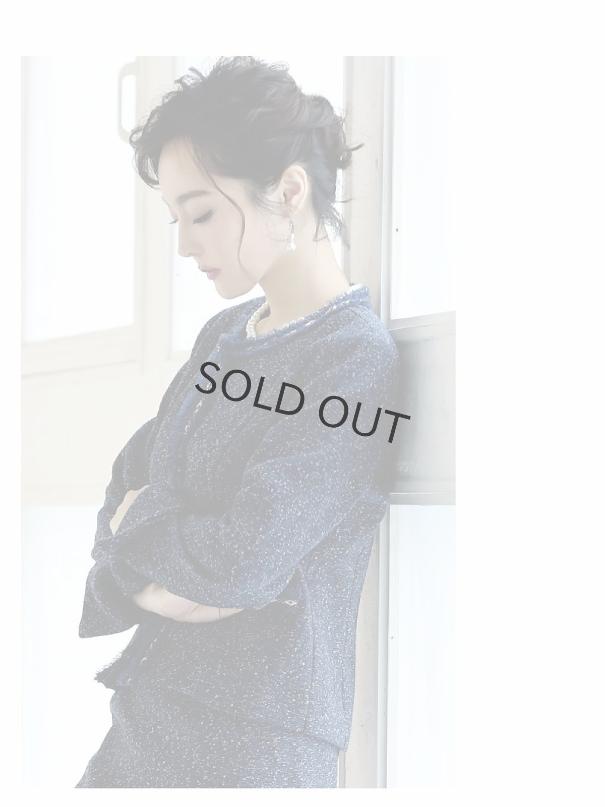 画像3: ツイードスーツ パイピング フォーマルスーツ ママスーツ 卒園式 Belsia.LUX(S/M/L/XL)(ネイビー/グレー) (3)