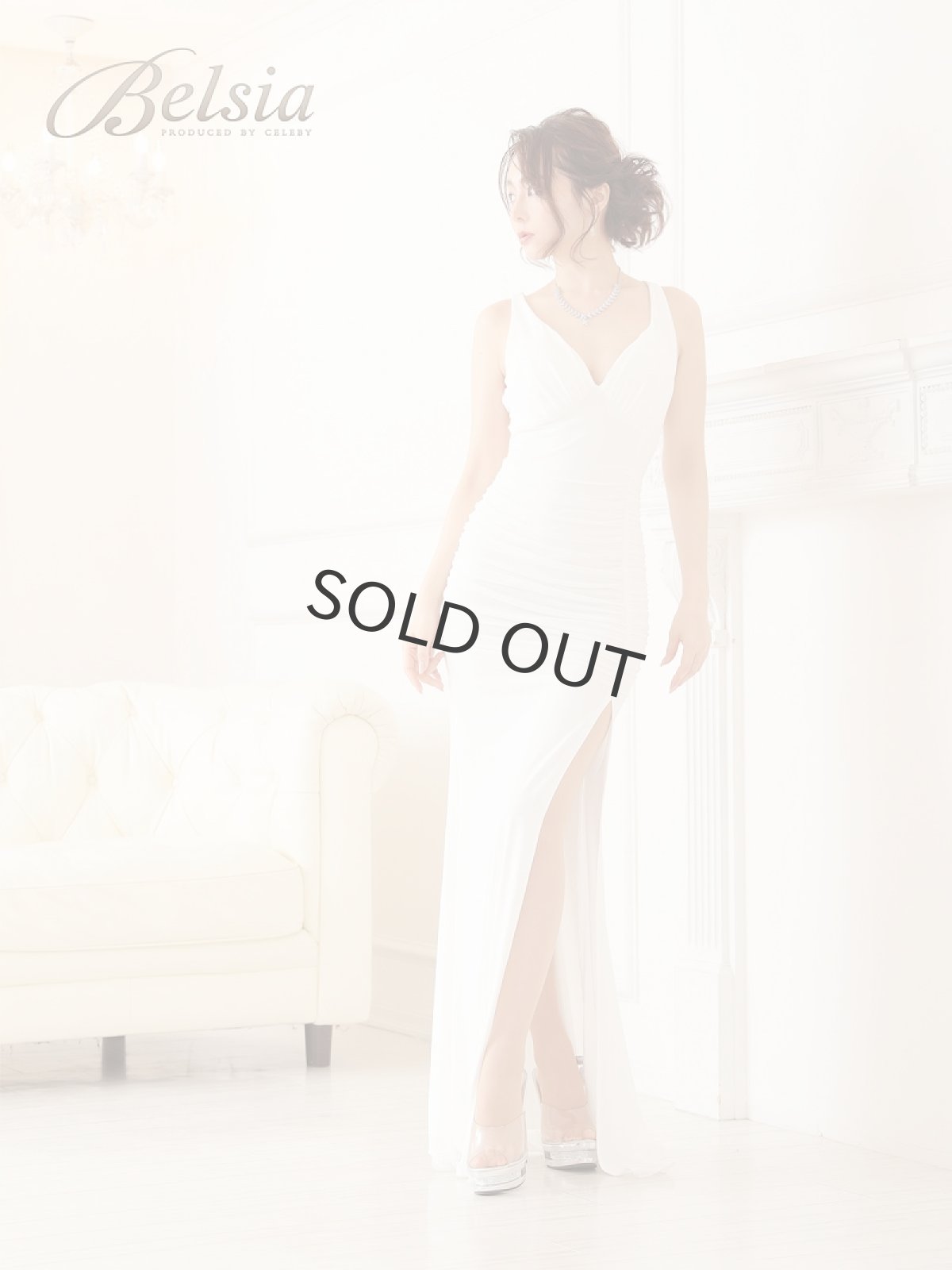 画像3: ロングドレス キャバクラ シンプル ロングドレス マーメイド ドレス スリット ロングドレス タイト ロングドレス Belsia(M/L)(ブラック/ホワイト/ピンク/ミント/ブルー/レッド) (3)