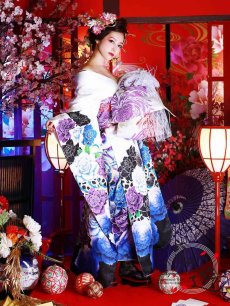 画像5: 着物 花魁 フルセット 振袖 花魁着物 白 流遊(フリーサイズ)(アソート) (5)