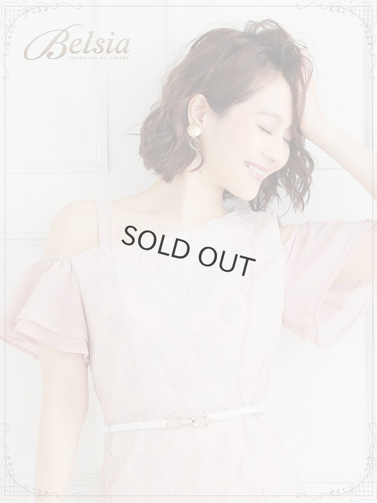 画像4: ドット 水玉 ワンショルダー ミニドレス キャバクラ Belsia(S/M/L)(ピンク/アイボリー) (4)