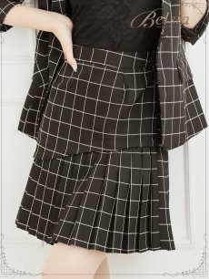 画像4: スーツ ナイトスーツ スカート セットアップ キャバスーツ Belsia(S/M/L)(ブラック) (4)