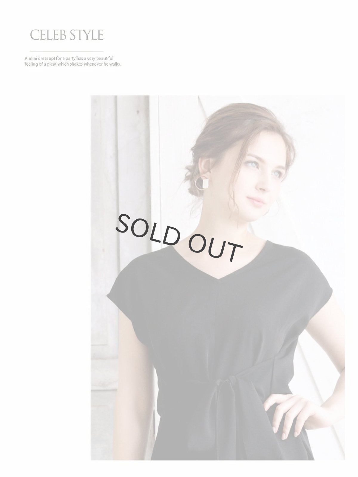 画像3: ワンピース キャバドレス ワンピース 膝丈 袖付き 半袖 ワンカラー DaysPiece(M)(ブラック) (3)