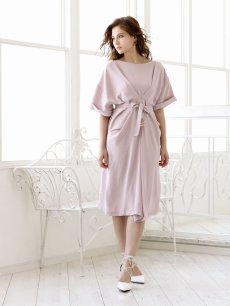 画像4: ワンピース キャバドレス ワンピース タック コクーン ミモレ丈 ミディアム丈 DaysPiece(M)(ベージュ/グリーン/ピンク/ブラック/アイボリー) (4)