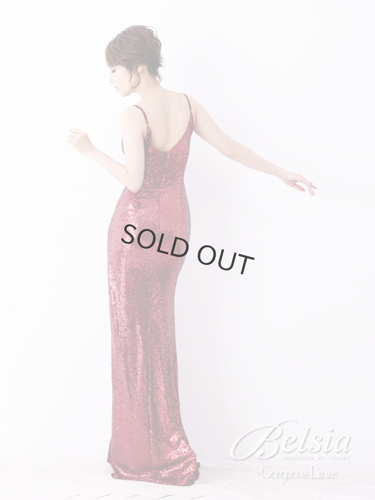 画像3: スリット スパンコール マーメイド キャバ嬢 ロングドレス Belsia(S/M/L)(ブラック/ホワイト/レッド) (3)