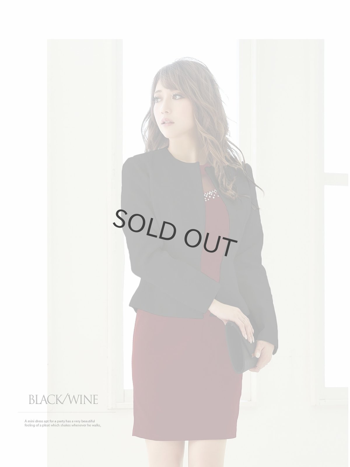 画像5: キャバクラスーツ スーツ タイト 無地 卒園式 Belsia(S/M/L/XL)(ホワイト/ブラック) (5)