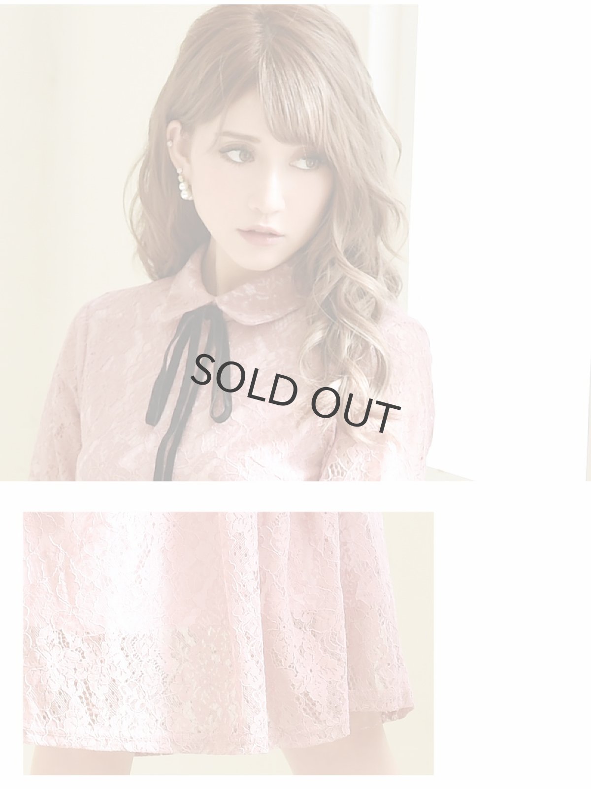 画像3: キャバクラドレス レース 長袖 大きいサイズ ワンピース Belsia(S/M/L/XL/XXL)(ピンク/ブラック) (3)