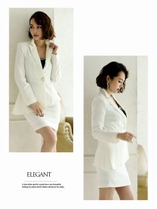 画像4: フォーマルスーツ 入園式 19号スーツ セットアップ 卒園式 Belsia(S/M/L/2L/3L/4L/5L)(ホワイト/ブラック) (4)