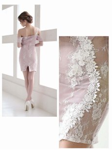 画像3: 立体フラワー 刺繍 花柄 レース 透けメッシュ Belsia(S/M/L)(ブルー/ピンク) (3)