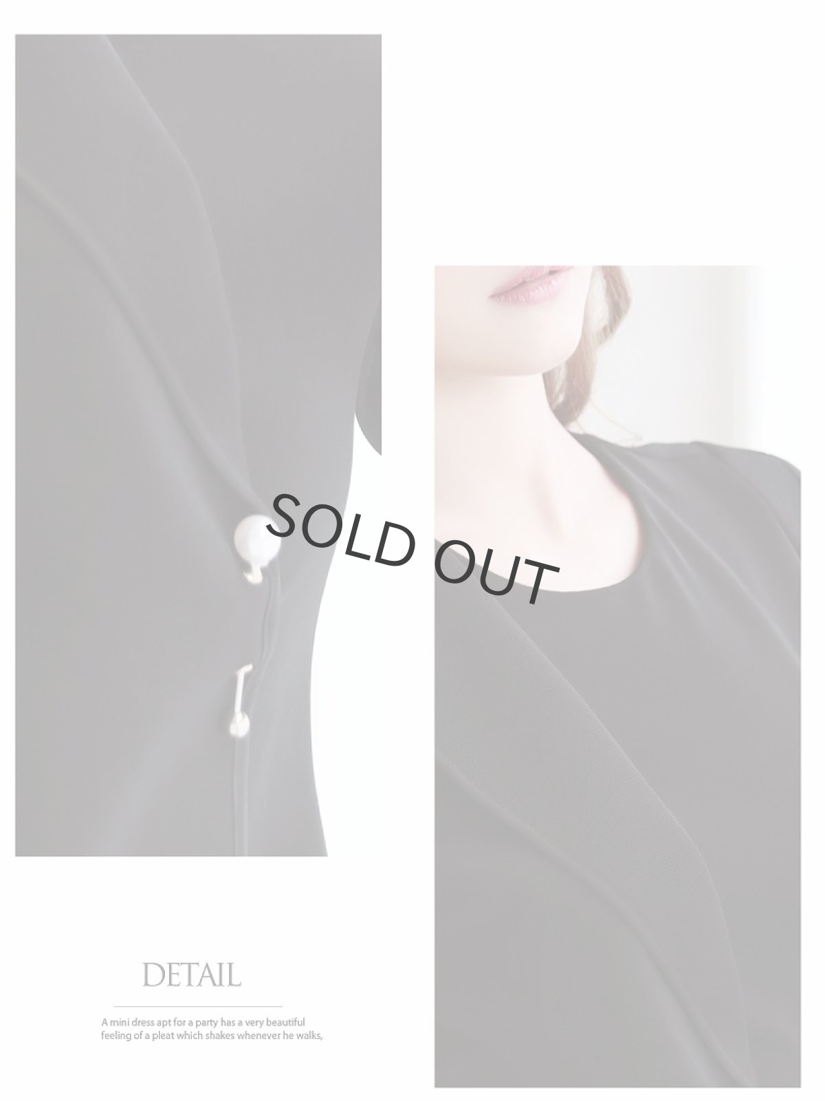 画像3: セットアップ フォーマルスーツ フェイクジャケット 長袖 アシンメトリー Belsia(S/M/L/XL)(ブラック) (3)