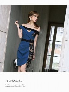 画像5: シアー レース ヌーディ ストレッチ タイト Ryuyu(S/M/L)(ワイン/ターコイズ) (5)