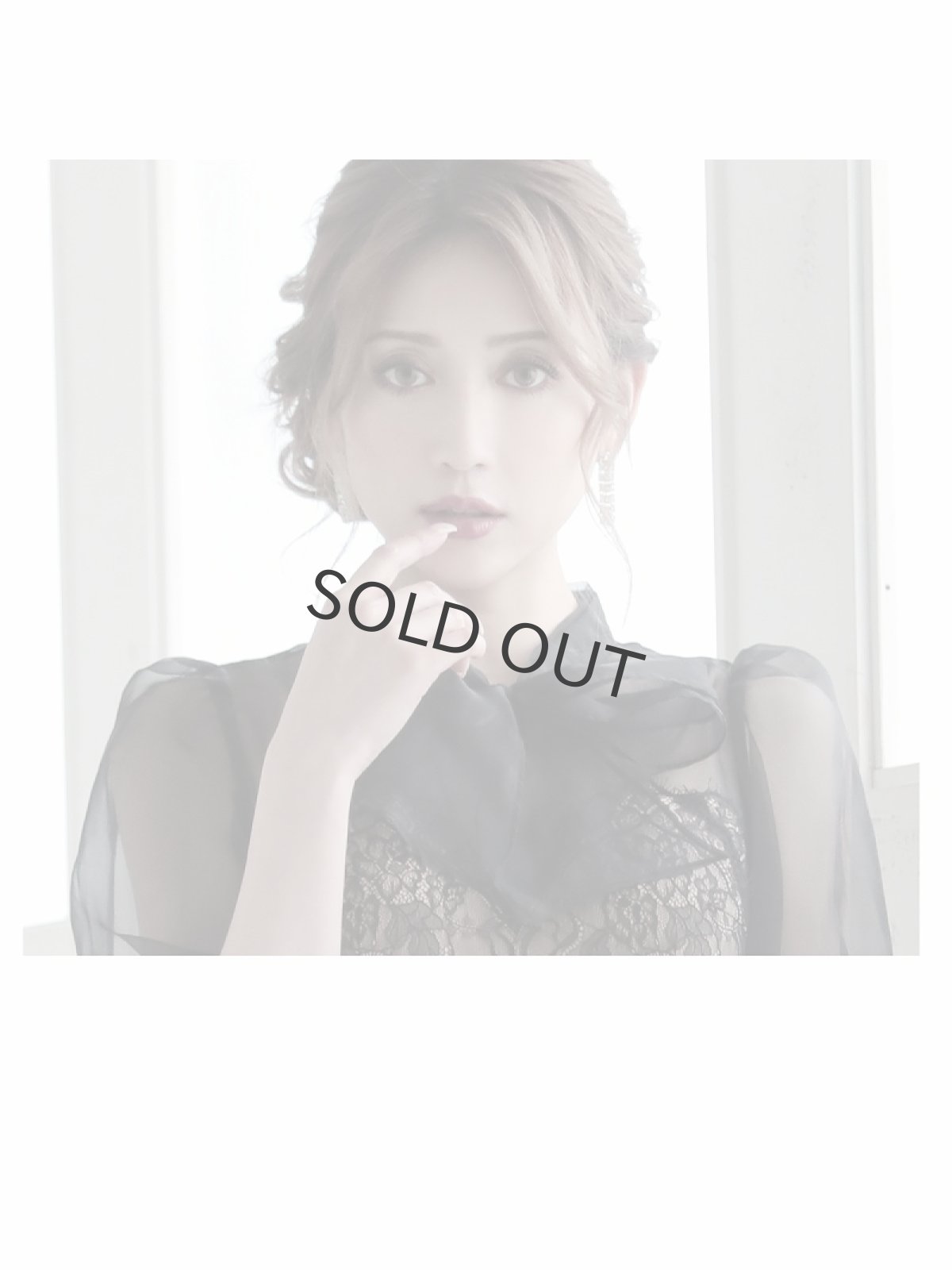 画像3: シアー レース ボウタイリボン タイト 膝丈 Belsia(S/M/L/XL)(ブラック) (3)