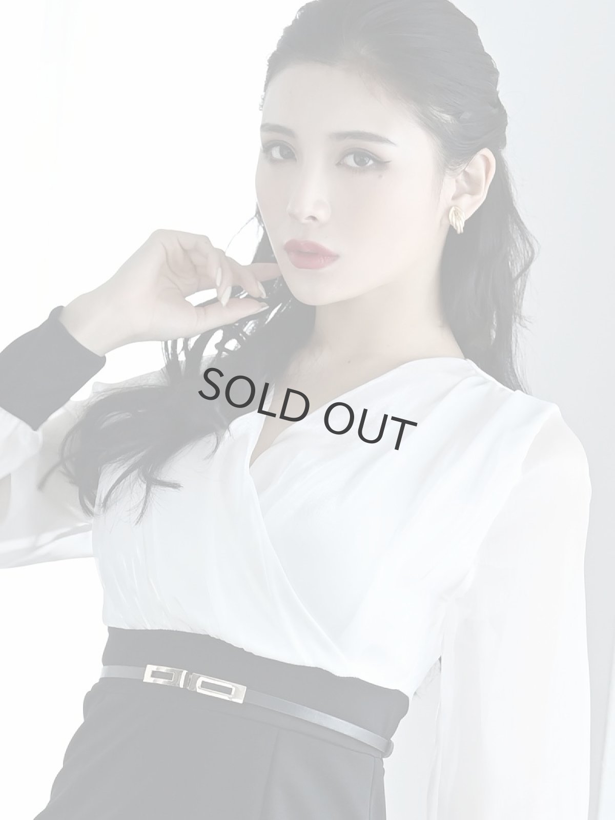 画像3: カシュクール 膝丈 シアー ストレッチ オーガンジー  DaysPiece(M/L/XL)(ホワイト/ブラック) (3)