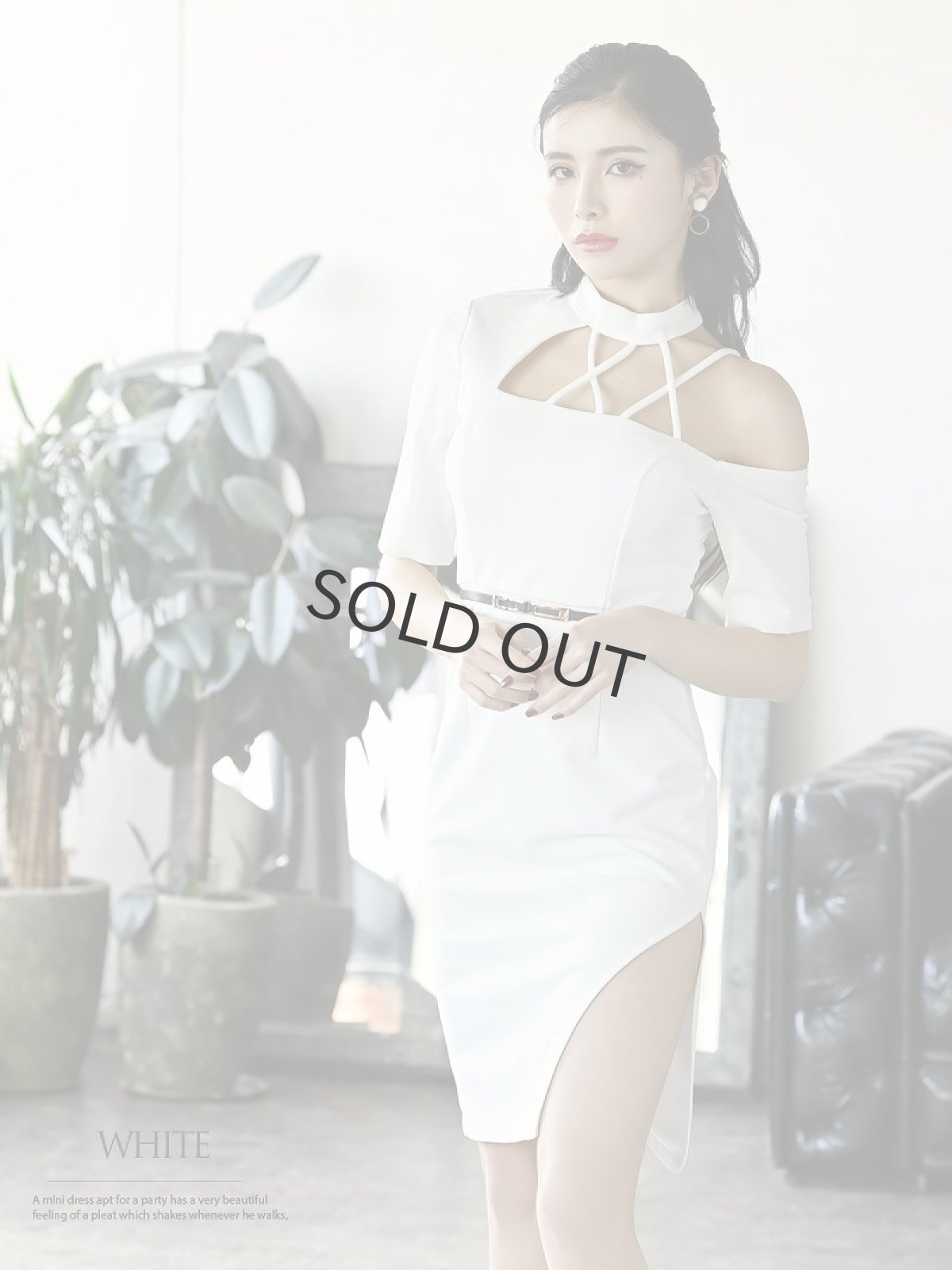 画像5: アシンメトリー 袖あり 大きいサイズ 膝丈 ワンカラー DaysPiece(S/M/L/XL)(ブラック/ワイン/ベージュ/ホワイト) (5)