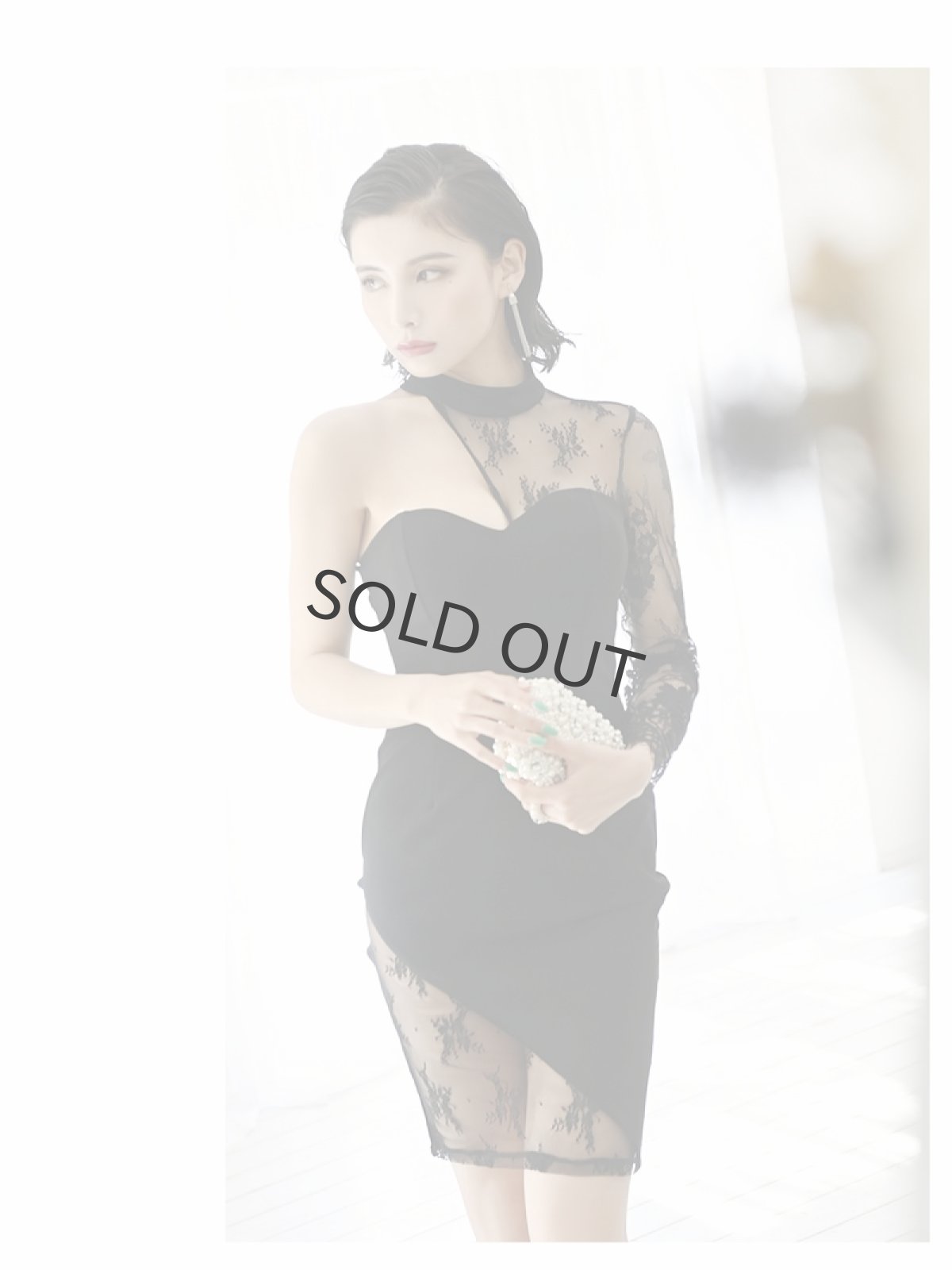 画像3: キャバドレス 韓国風ドレス オルチャンドレス ワンショルダー アシンメトリー DaysPiece(S/M/L)(ブラック/ホワイト) (3)