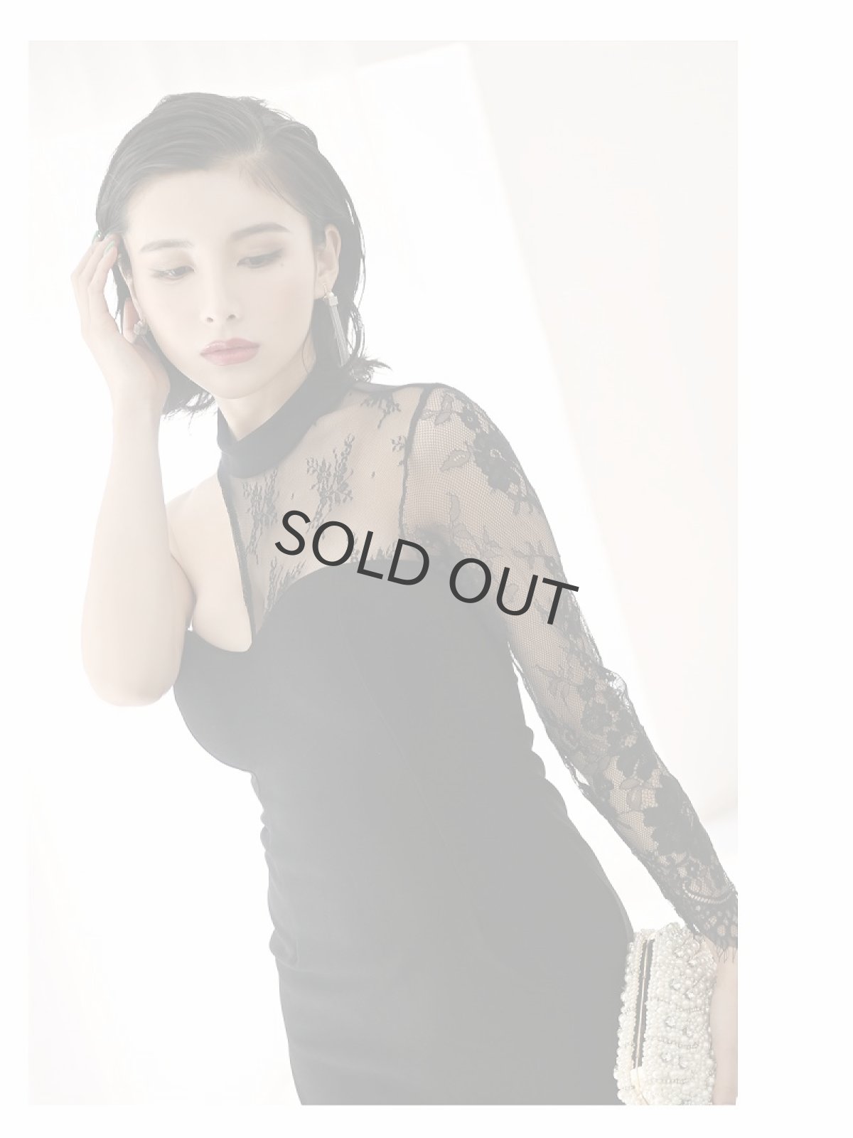 画像4: キャバドレス 韓国風ドレス オルチャンドレス ワンショルダー アシンメトリー DaysPiece(S/M/L)(ブラック/ホワイト) (4)