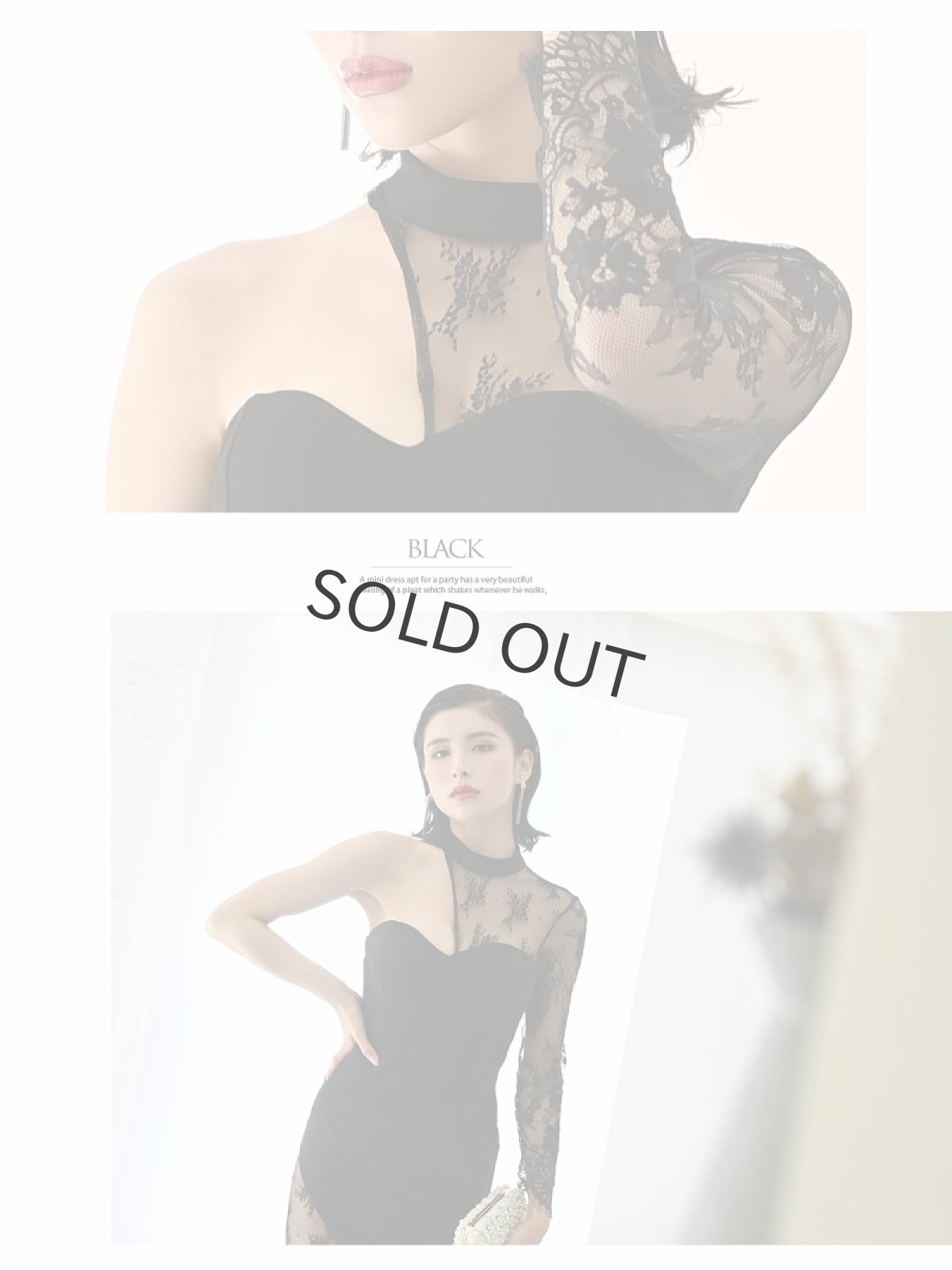 画像5: キャバドレス 韓国風ドレス オルチャンドレス ワンショルダー アシンメトリー DaysPiece(S/M/L)(ブラック/ホワイト) (5)