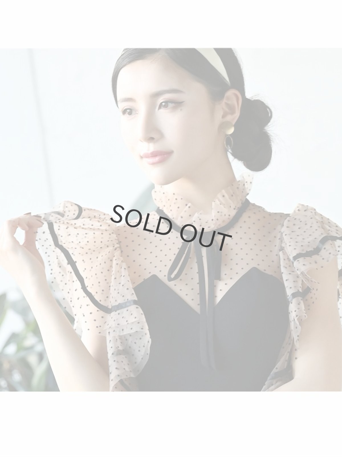 画像3: キャバドレス キャバクラドレス 韓国風 フリル袖 シアー DaysPiece(S/M/L)(ブラック) (3)