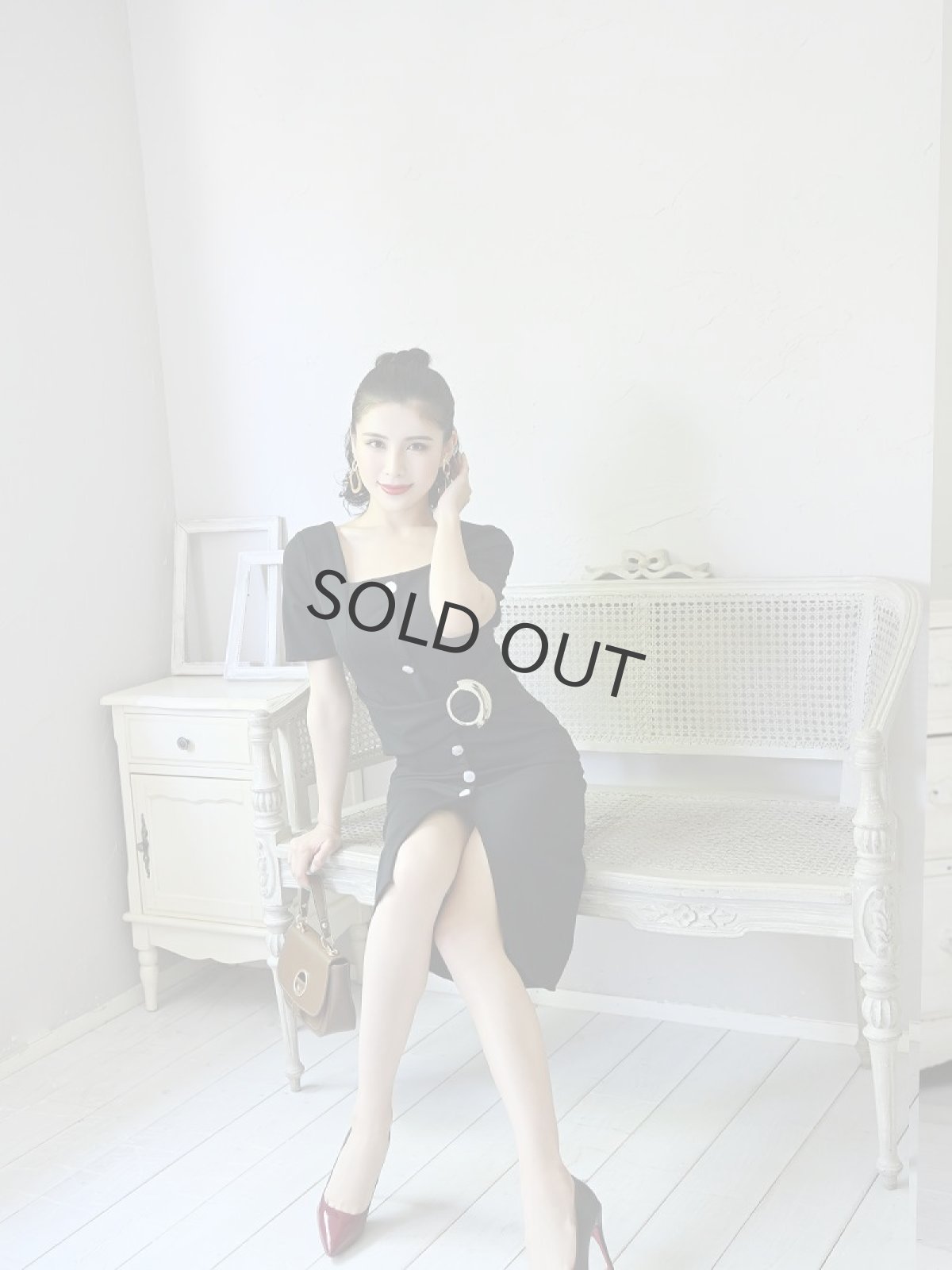 画像4: キャバドレス 韓国ドレス オルチャンドレス タイト デコルテ DaysPiece(M/L)(ブラック/ワイン/グリーン) (4)