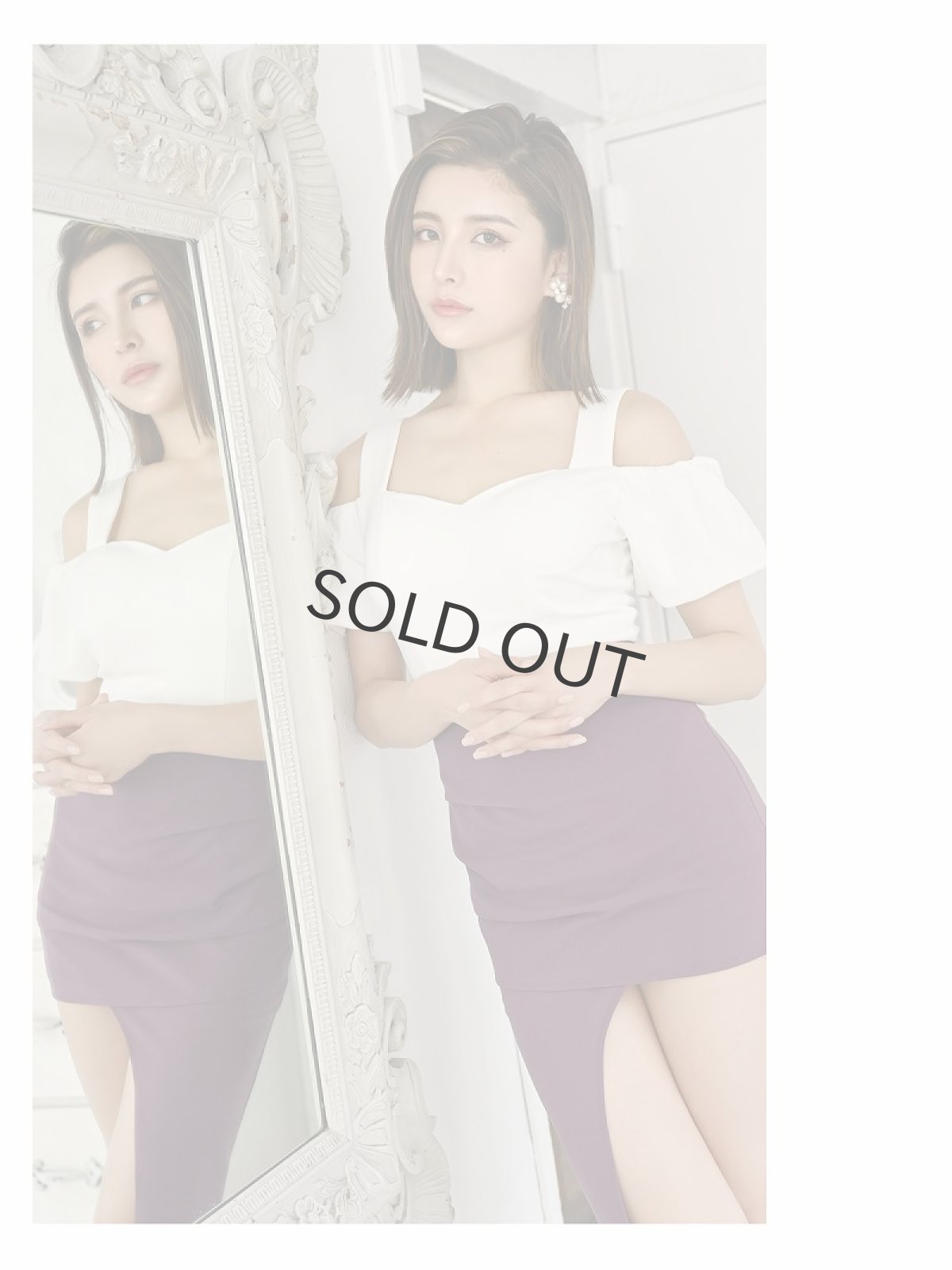 画像3: バイカラー アシンメトリー 膝丈 パフスリーブ キャミドレス DaysPiece(S/M/L)(グリーン/イエロー/パープル) (3)