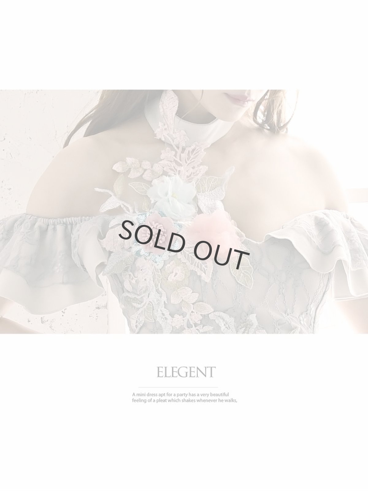 画像3: 総レース ワンショルダー シアー 豪華 立体レース Belsia(S/M/L)(ブルー/ピンク/ホワイト) (3)