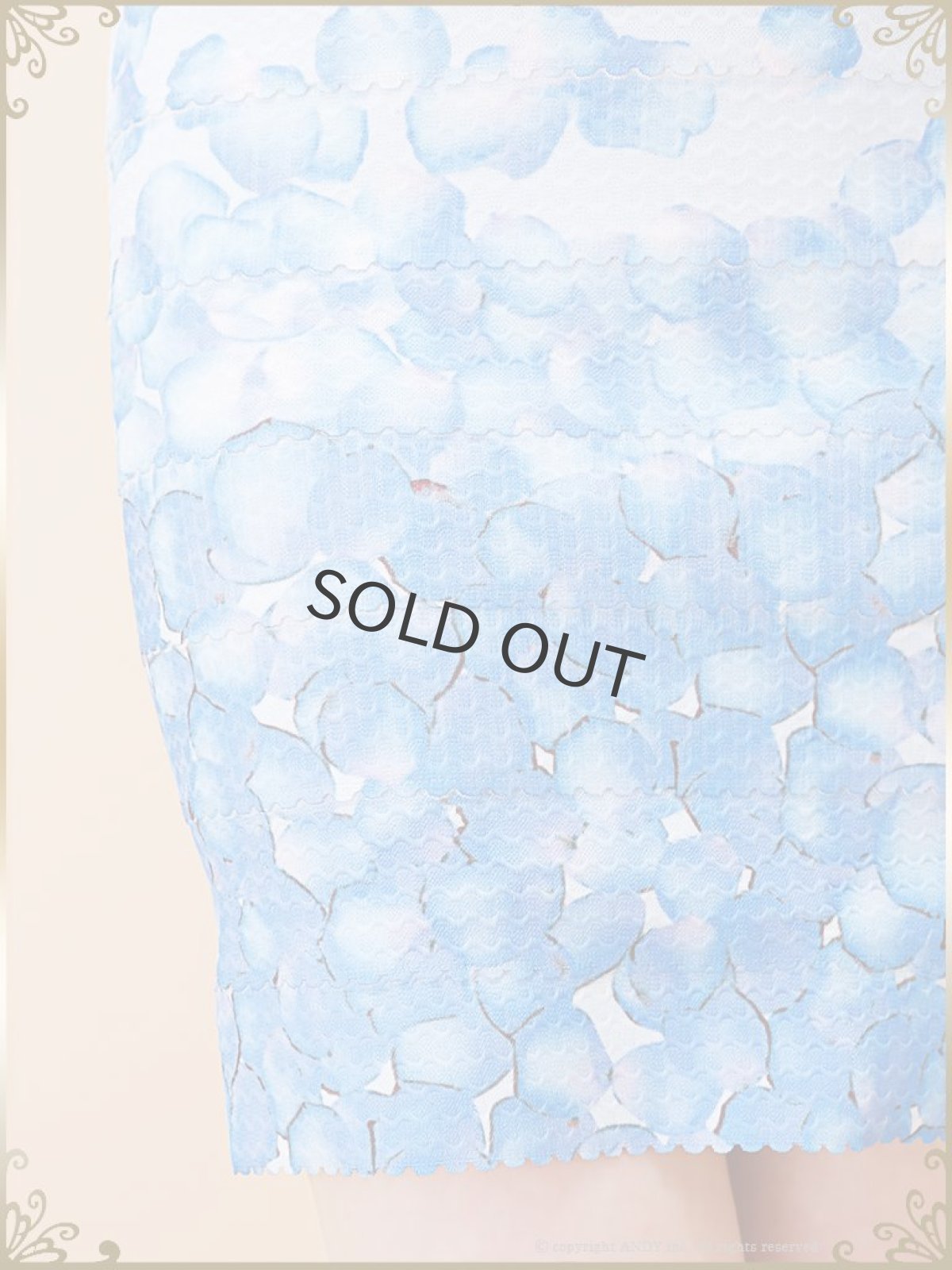 画像5: キャバドレス ミニ ITK 花柄 グラデーション ベアドレス タイト an(S/M)(ブルー/ピンク) (5)