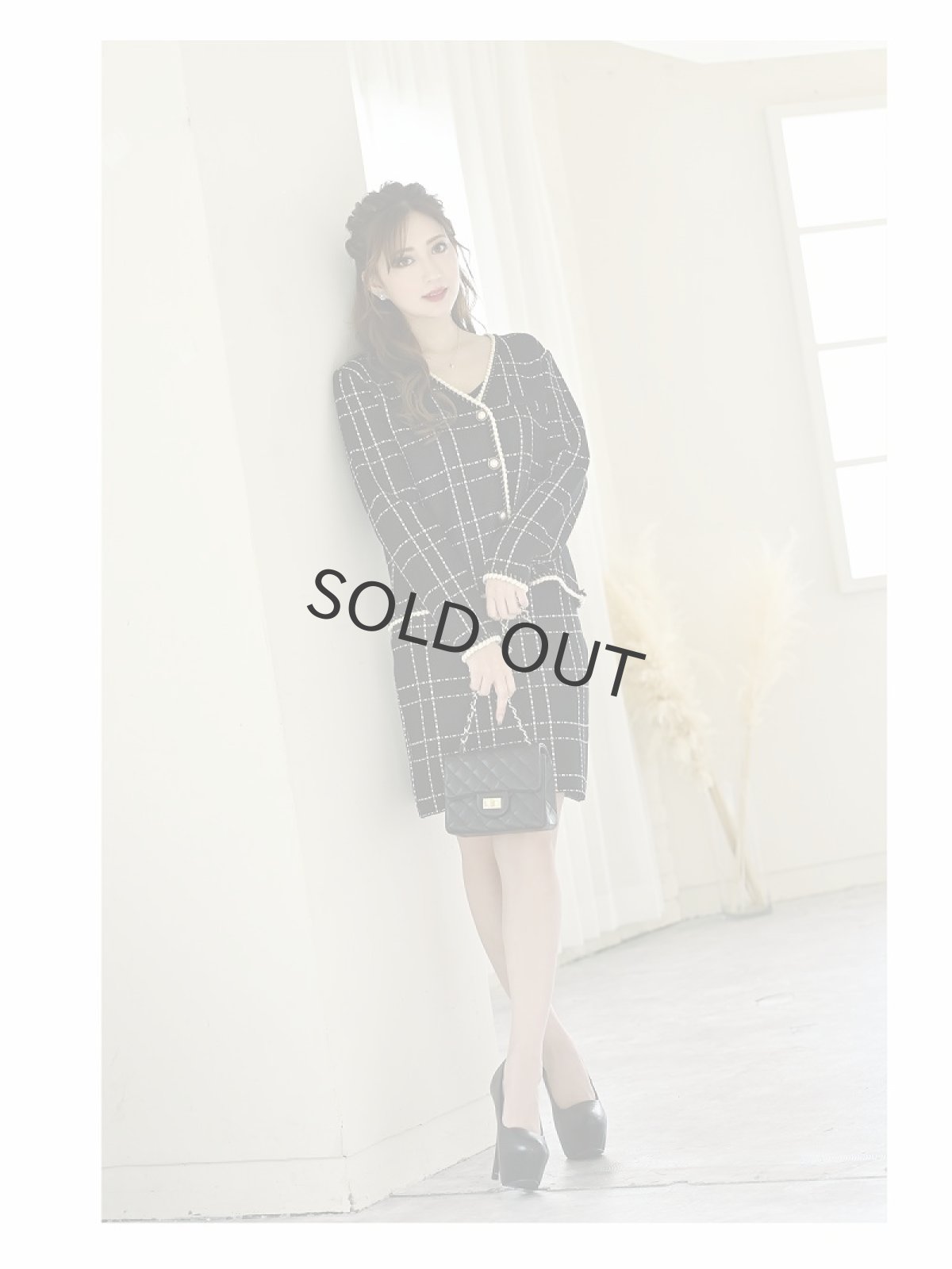 画像2: ニット フォーマルスーツ レディース 式典 卒業式 Belsia(M)(ブラック) (2)