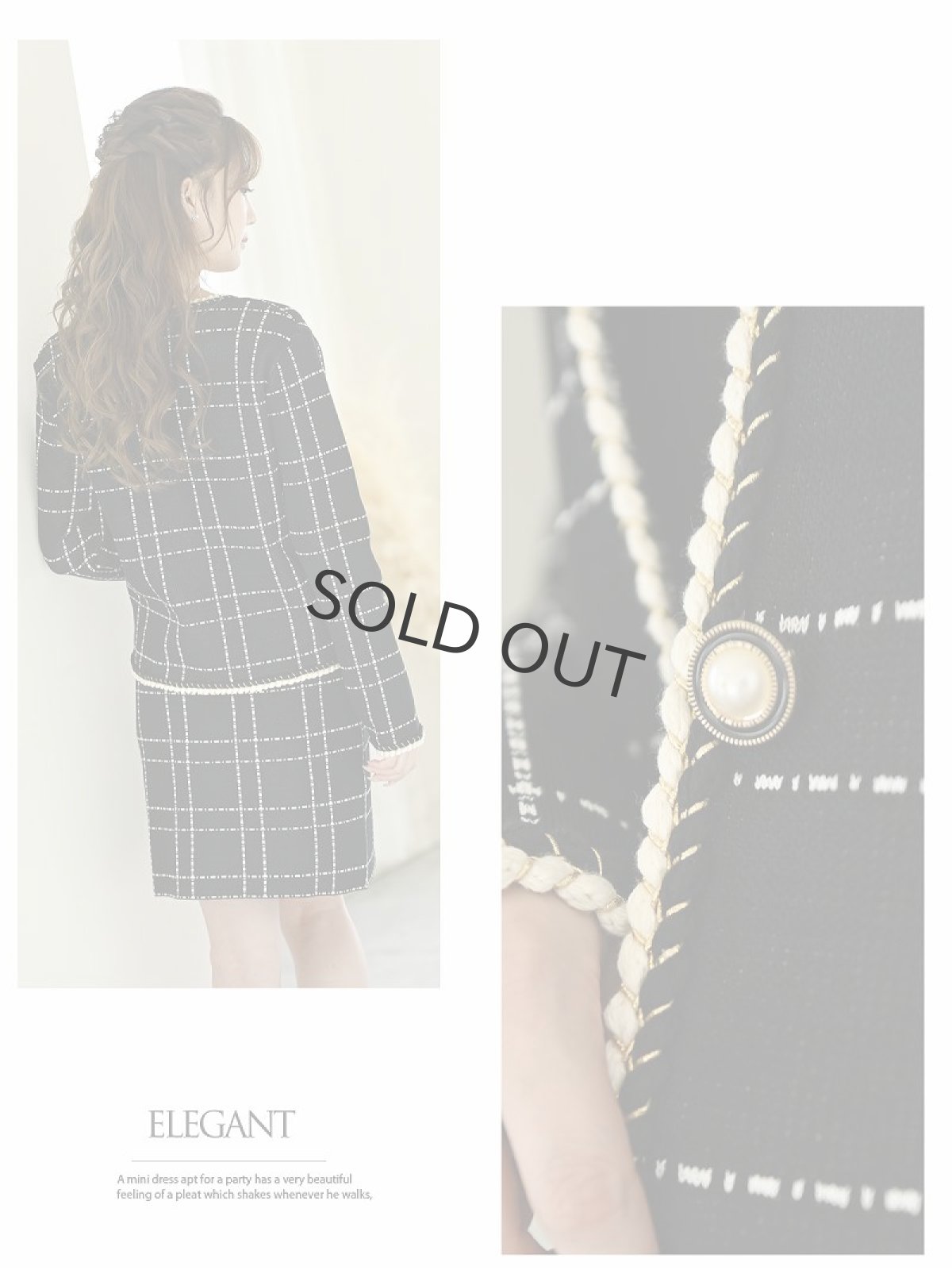 画像4: ニット フォーマルスーツ レディース 式典 卒業式 Belsia(M)(ブラック) (4)