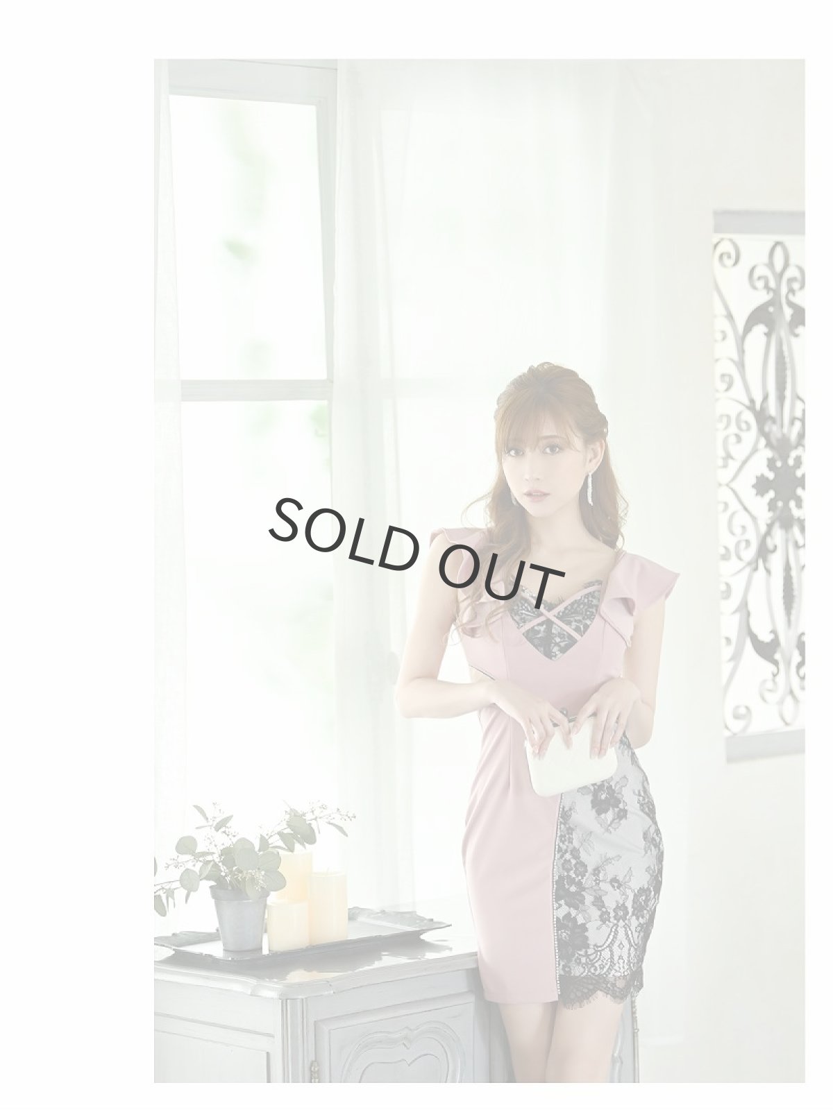 画像2: 大きいサイズ 華やか ヌーディー バイカラー ビジュー Belsia(S/M/L)(ブラック/ピンク/イエロー) (2)