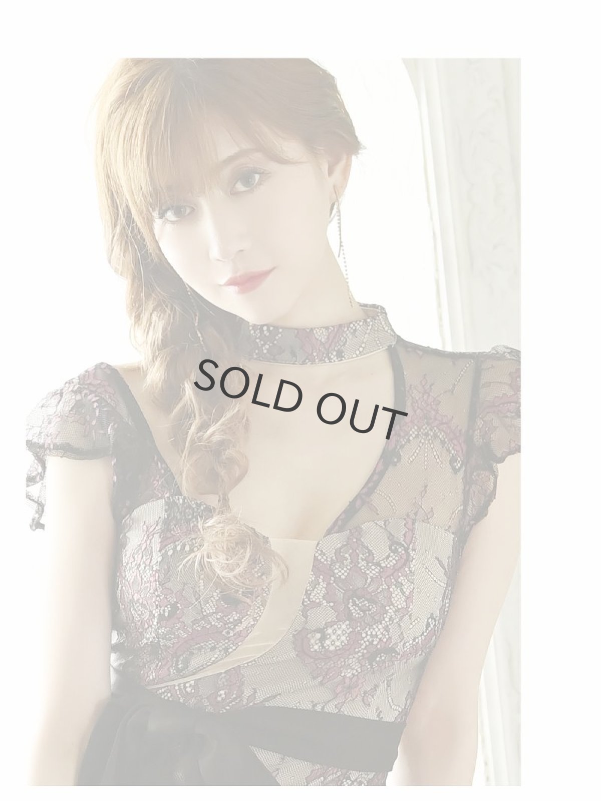 画像4: ラウンジドレス レース 大きいサイズ セクシードレス 谷間 Belsia(S/M/L)(ブラック/ブルー) (4)