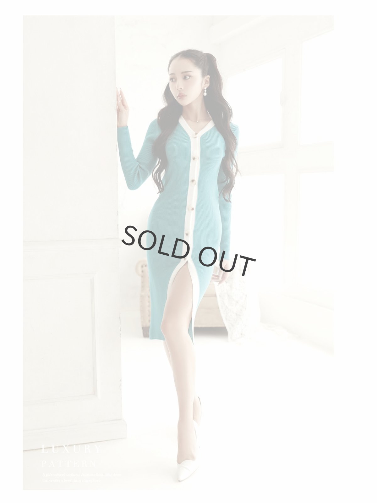 画像2: 春ニット ニットワンピース カジュアル 上品 細見え DaysPiece(M)(ピンク/ベージュ/ブラック/ブルー) (2)