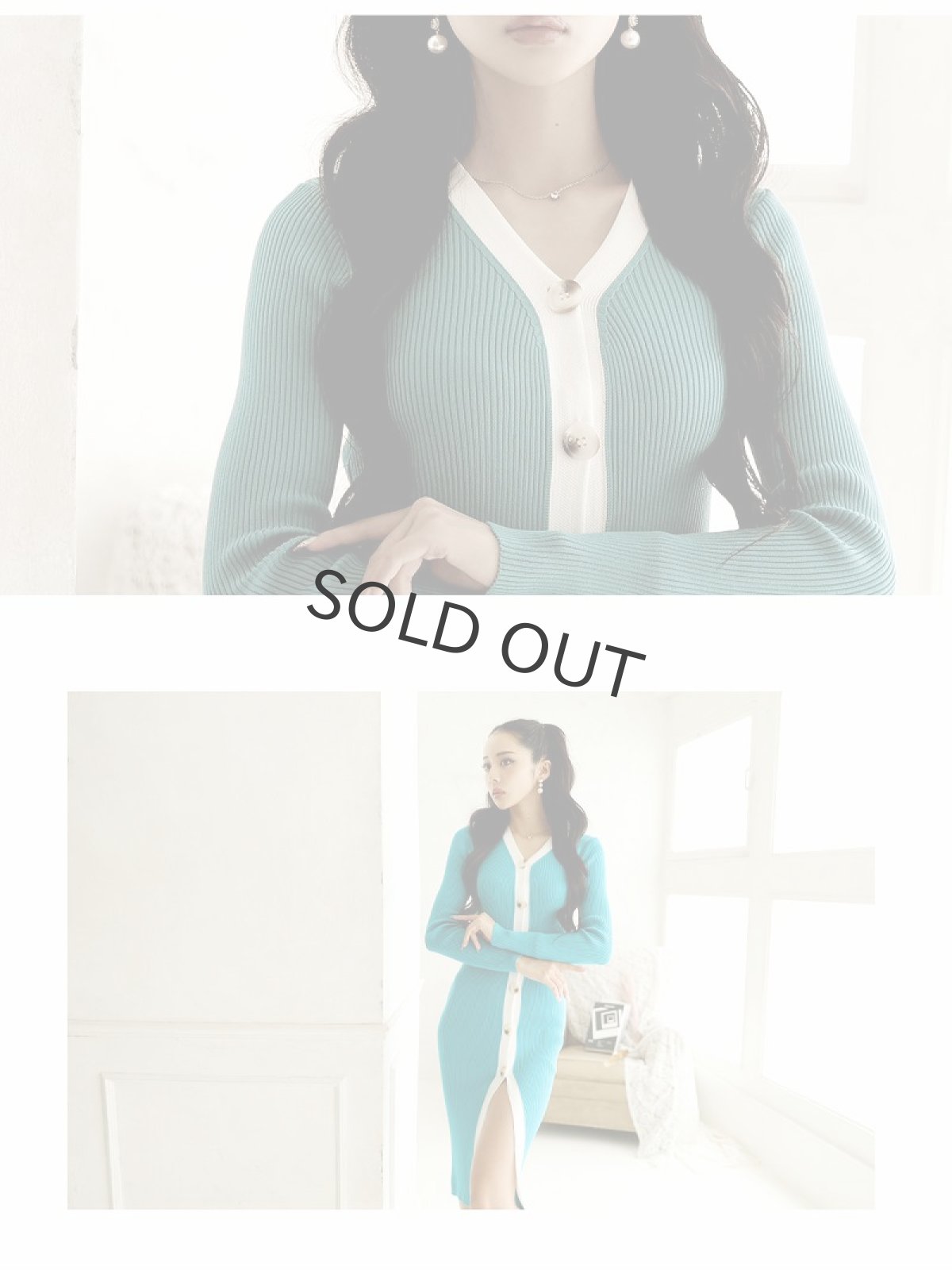 画像3: 春ニット ニットワンピース カジュアル 上品 細見え DaysPiece(M)(ピンク/ベージュ/ブラック/ブルー) (3)