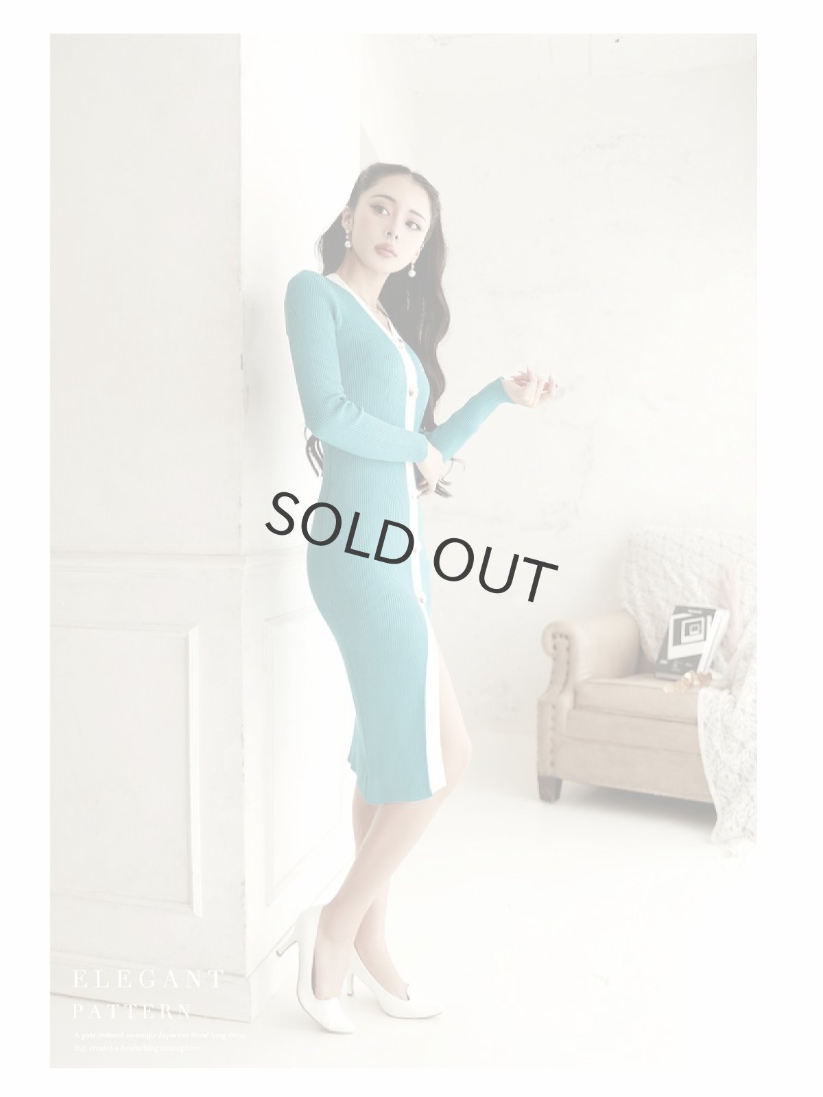 画像4: 春ニット ニットワンピース カジュアル 上品 細見え DaysPiece(M)(ピンク/ベージュ/ブラック/ブルー) (4)